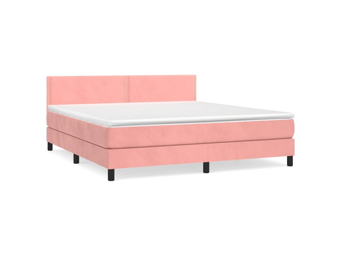 Box Spring Bed, Box Spring Beds Vidaxl Cor-de-rosa Veludo (160 X 200 Cm)