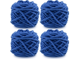 Fio 4x Fio Para Crochê, Fio Grosso E Macio Para Projetos De Fios X44 Yd Slowmoose