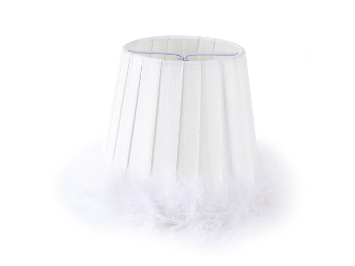 Abajur de Tela com Penas para Lustre | S/MARCA