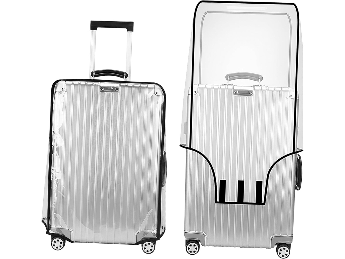 De 2 Capas Transparentes Impermeáveis Para Malas De Viagem, Protetores De Malas Resistentes À Água.