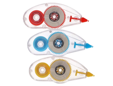 Conjunto De 3 Fitas Corretivas 12m Ergonômicas Multicor Topwrite