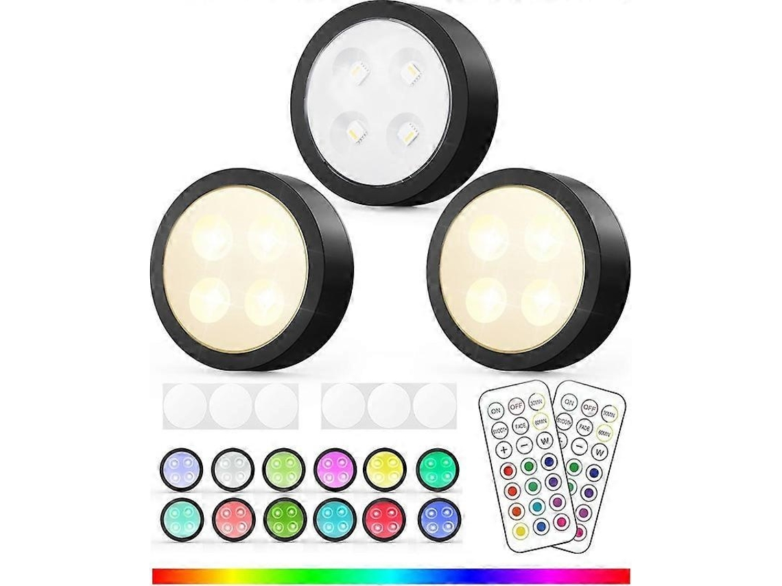Luminária Led Para Armário, Comando Remoto, 13 Cores, Para Guarda-roupa, Cozinha, Corredor, Escadas Ou Móveis