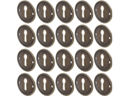 Placas De Cobertura Para Fechadura Vintage Ovais, 20 Peças, Para Projetos De Restauração Móveis Ferro Com Gavetas E