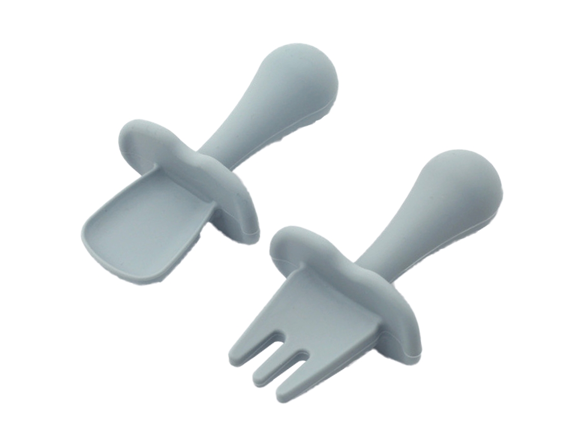 Utensílios para Bebés e Crianças para Auto-Alimentação Conjunto de Colher e Garfo para Desmame Guiado NEVEANCE