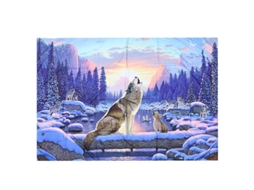 1Pcs Mural de Lobo ALLINLESS