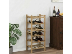 Vidaxl Escorredor De Vinho Bambu Natural