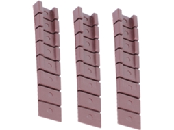 Conjunto De 30 Calços Niveladores Móveis Em Abs, Flexíveis, Cor Café, Para Postes De Caixas Correio E Casinhas Brincar