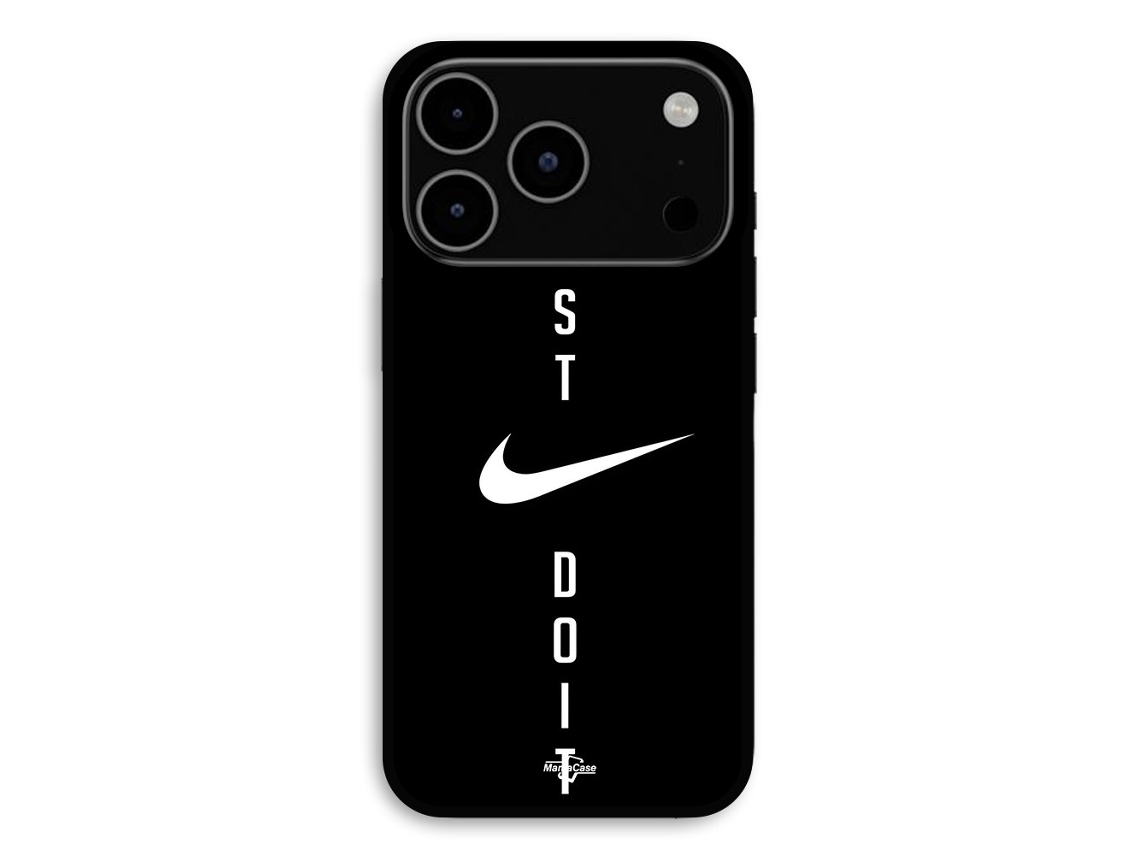 Capa Para Iphone 17 Pro Max Nike Logo Just Do It Fundo Preto Maniacase