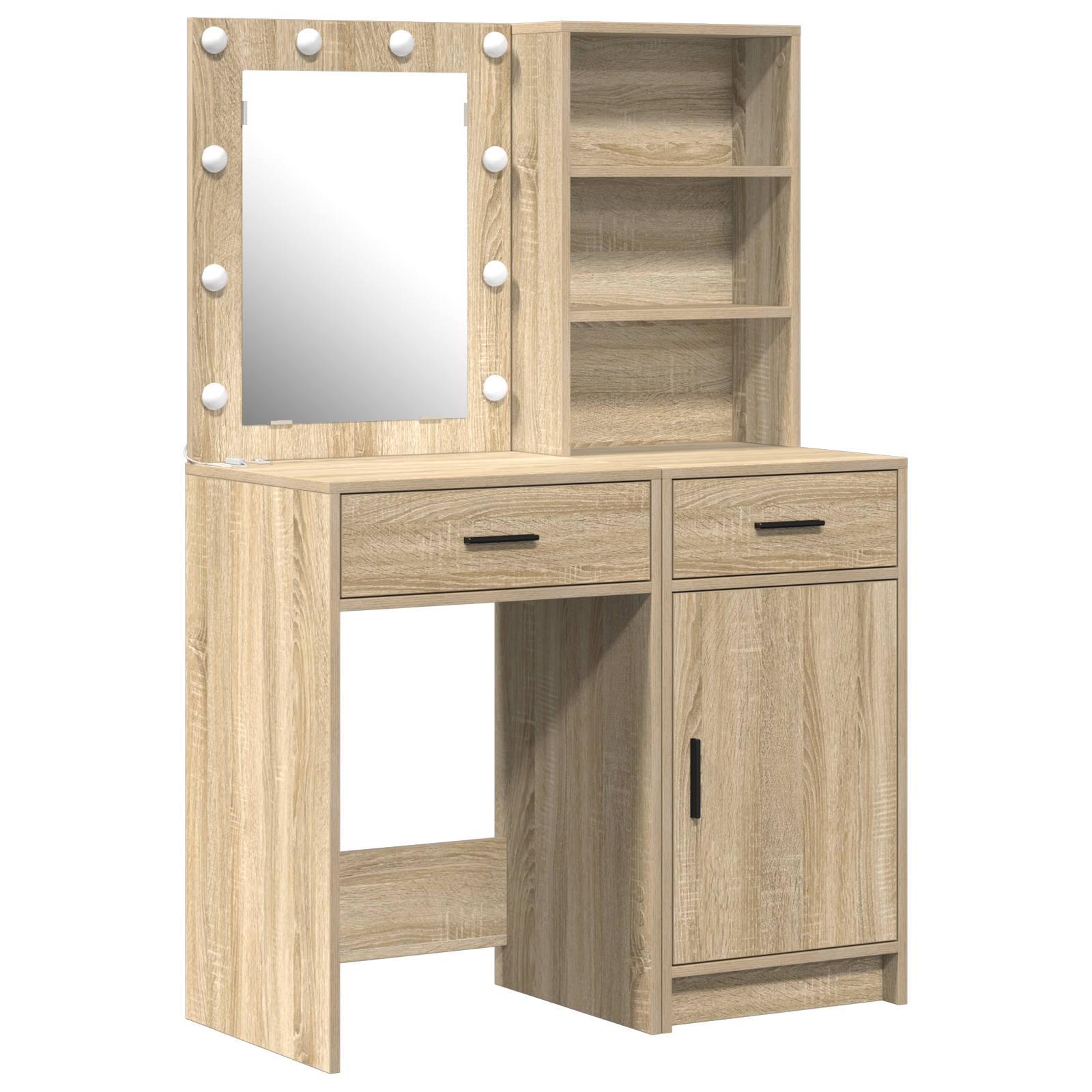Conjunto 2 Conjunto De Mesa De Vestir Vidaxl Castanho Derivados De Madeira (50 X 41 X 135 Cm)