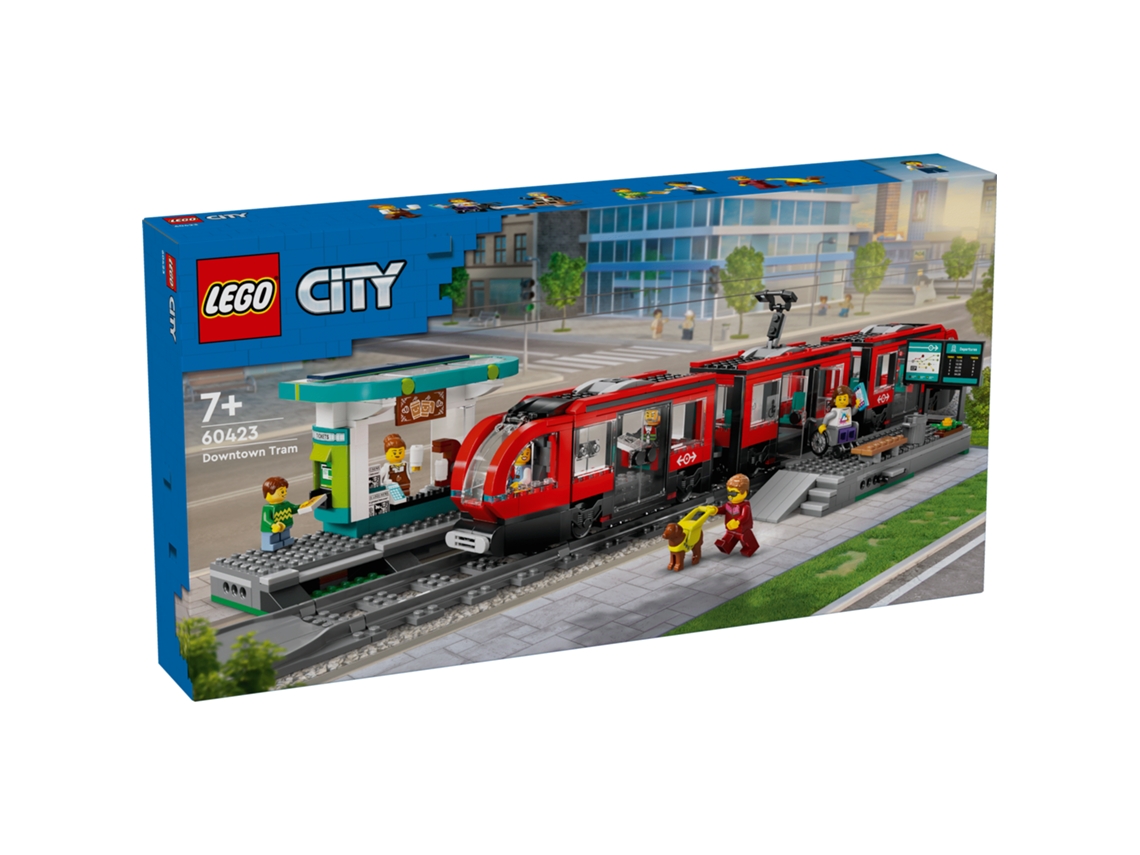 Lego 60423 Elétrico E Estação Na Baixa