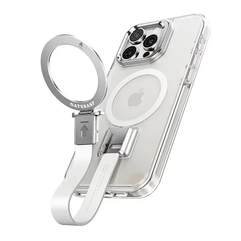 Capa Para Iphone 15 Plus (branca), Compatível Com Rotação 360°, Capa Protetora De Silicone Resistente A Impactos, Com Aderência Antiderrapante