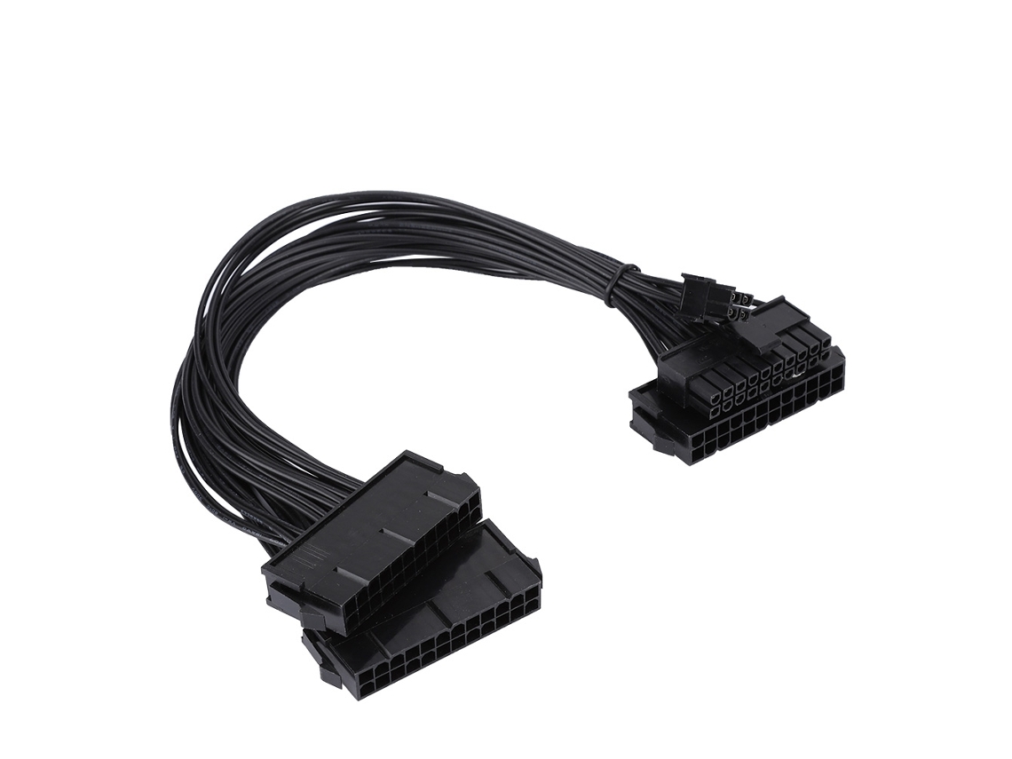 Adaptador De Fonte Dupla Com Cabo Síncrono 24pin Add3psu, Várias Opções Luz Dourada