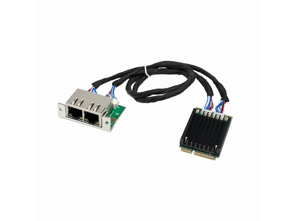 Placa Adaptadora De Rede Mini Pcie Para 2 Portas Ethernet Com Suporte A 1000/100/10 Mbps Aquaforge