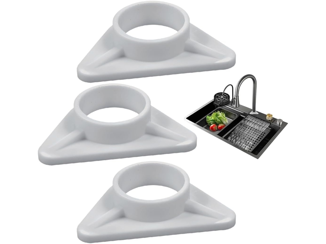 Suporte Triangular De Plástico Para Pia De Aço Inoxidável, Placa Estabilizadora Para Torneira (36 Mm).