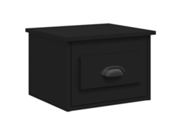 Wall-mounted Bedside Cabinet, Wall-mounted Bedside Cabinets Vidaxl Preto Madeira Processada (n/a)