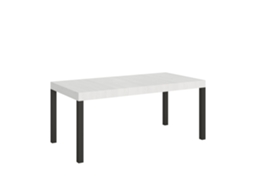 Mesa Extensível Para Uso Diário 200/304x90 Cm, Pernas Em Madeira De Freixo Branco E Antracite Itamoby