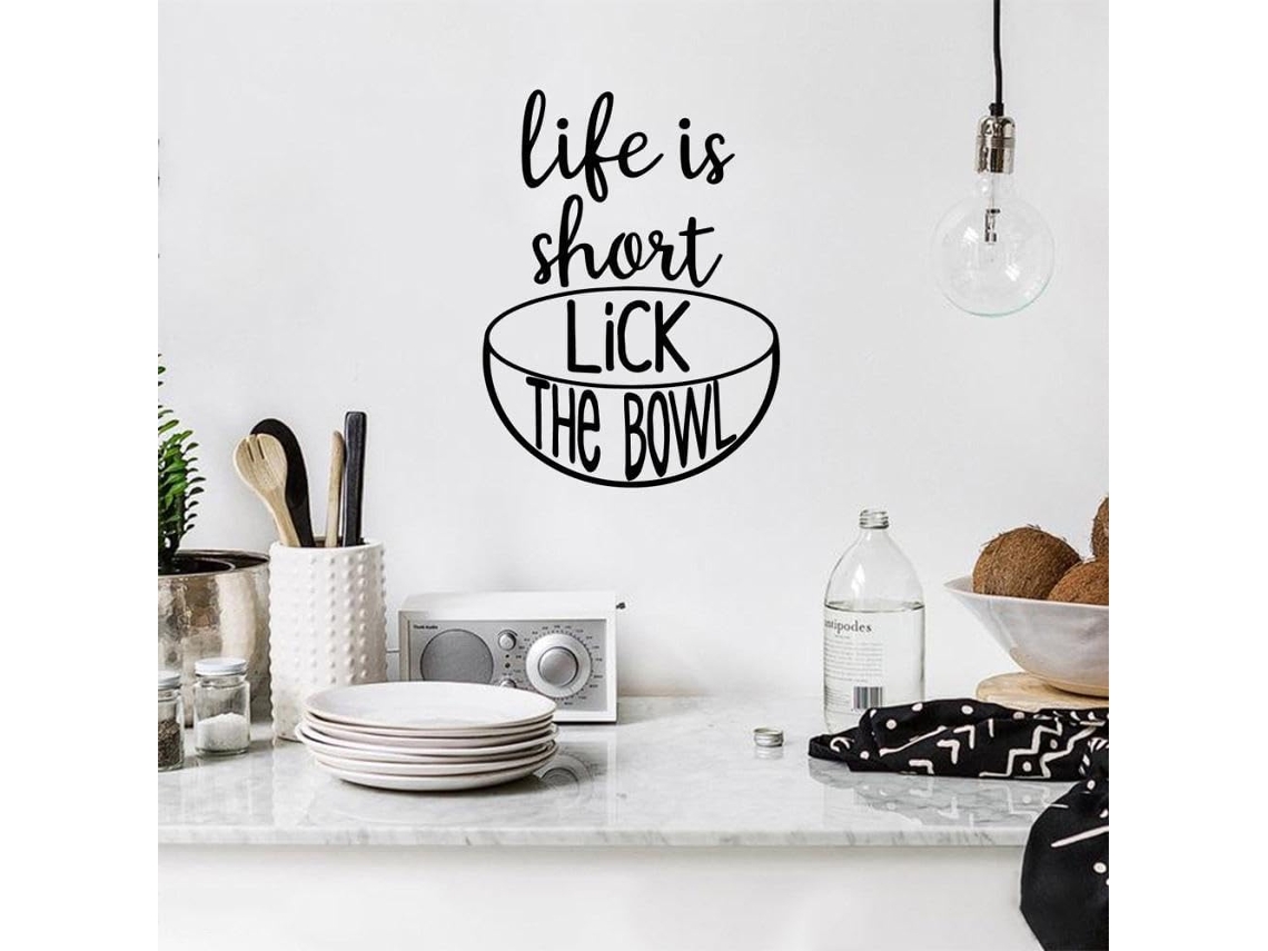 Adesivo de parede decorativo de desenho animado para cozinha, em PVC, ideal para decoração de quarto infantil, faça você mesmo. Dimensões: 40 x 53 cm.