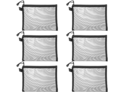 Conjunto de 15 Estojos Amosfun Pretos Nylon com Zíper para Arquivamento e Armazenamento Portátil, Estojo Lápis