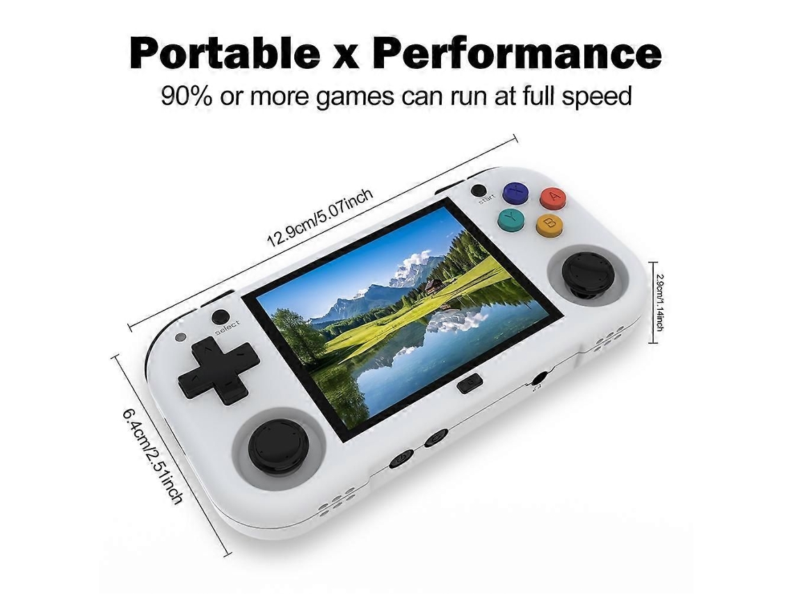 Console de Jogos Xu Mini M, 64 Gb, 10700 Jogos, Tela Ips de 2,8 Polegadas, Linux, Portátil, Videogame Retrô para Crianças, Branco e Cinza. GOKOCO