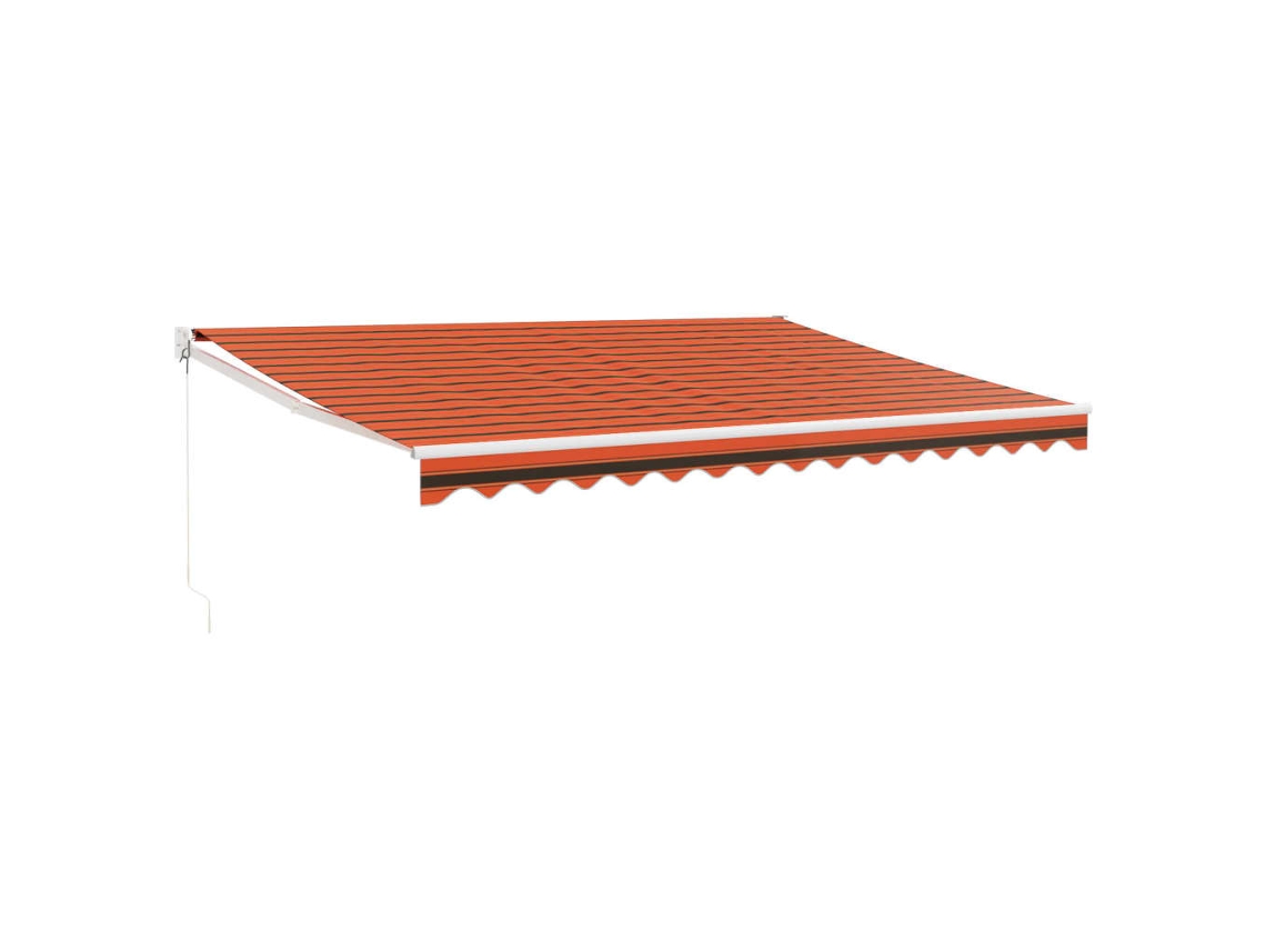Toldo Retrátil 4x3 M Tecido e Alumínio Laranja e Castanho MAISON EXCLUSIVE