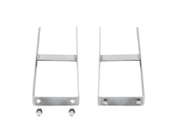Vidaxl Estacas De Chão Para Cerca De Wpc 2 Pcs Aço 40 Cm