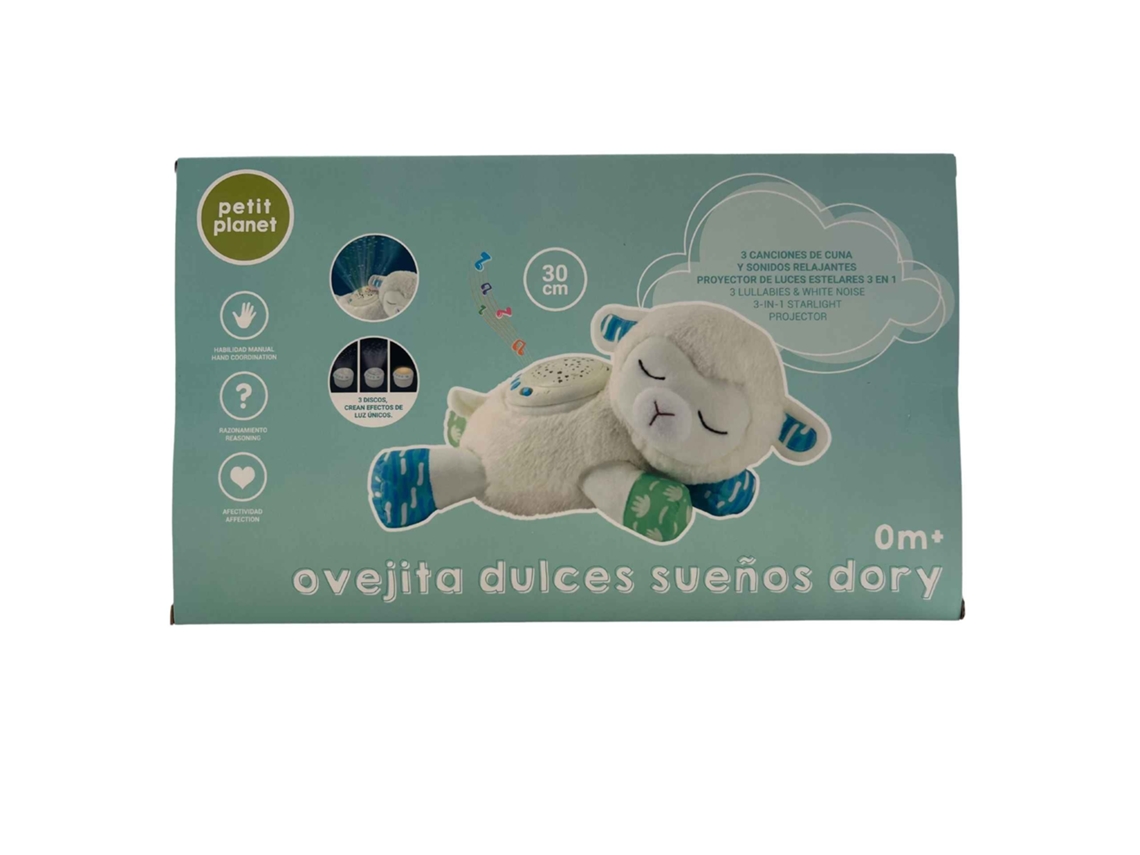 PETIT PLANET Sweet Dreams Dory Sheep – Brinquedo de pelúcia musical para bebês com melodias relaxantes