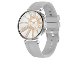 Smartwatch Feminino com Chamadas Bluetooth Tela Amoled de 1 32 Polegadas Vários Modos Esportivos e Design Moderno Cinza YEMAESRE