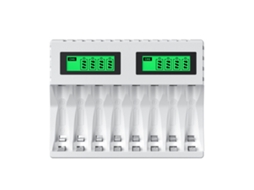 Lurelia Carregador De Bateria 100-240v Dc5v 240v 1,2v 2a Para Câmaras Com Visor Lcd Aa