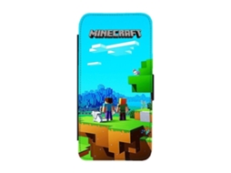 Capa Flip Para Iphone 17 Pro Max Com Tema Minecraft