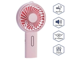 Ventilador Portátil De Mão, Mini Ventilador De Mão Com Carregamento Usb, Rosa.