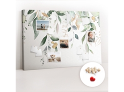 Lousa De Cortiça Folhas, Natureza E Plantas Para A Sala De Estar Espelharte (120x80 Cm)