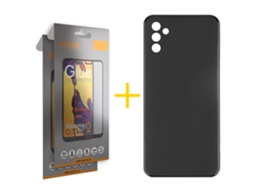 Pack 2 x Película de Vidro Temperado Full + Capa ACCETEL Samsung Galaxy A16 5G Silicone Liso Preto