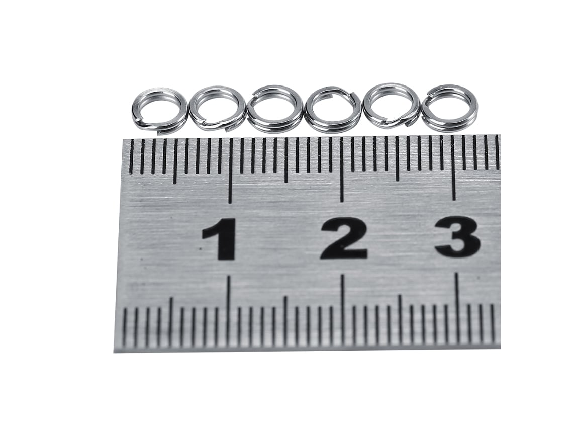 Conector Anel Split Isca Pesca Aço Inox 5 100pcs