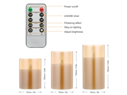 2026 velas Led Sin Llama Con Control Remoto 3pcs Modos 5 Niveles Brillo Función Temporizador Decoración