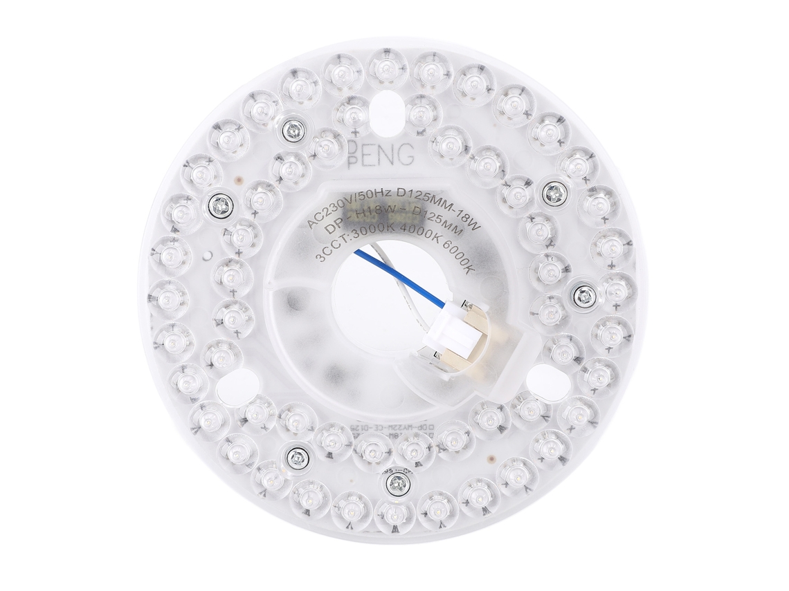 Kit de Retrofitting Lâmpada Led para Ventilador de Teto 18w 4.92 Polegadas 3cct Dimmable 230v