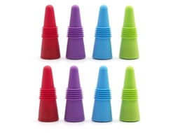 Conjunto De 6 Suportes De Silicone Para Garrafas, Incluindo Rolhas Para Vinho