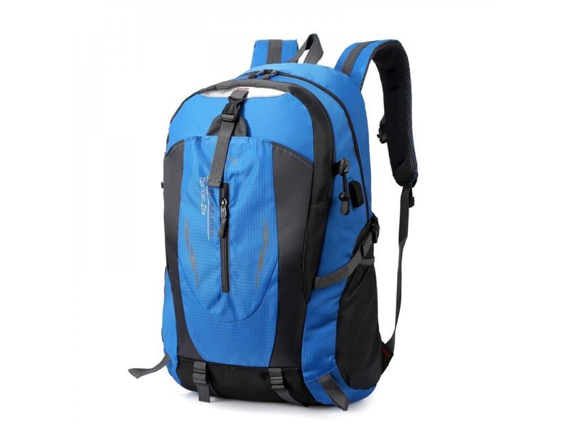 Mochila de Viagem Impermeável Grande Azul S/MARCA