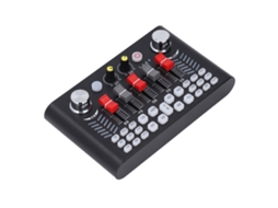 Kit De Placa De Som Com Microfone Anti-ruído Para Podcast, Live Stream E Karaokê Com Suporte Celular E Fones
