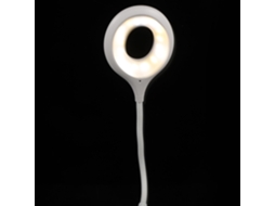 Luminária De Mesa Flexível Doitool Em Pvc Branco, Leve, Com Alimentação Usb De 1w, Fácil De Transportar E Ideal Para