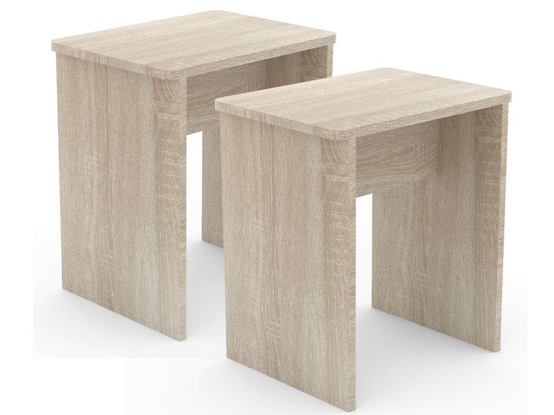 Conjunto De 2 Bancos Mesa De Apoio Esal Vcm