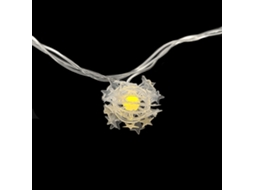 Cordão De Luzes Led, 3 M, Acabamento Branco, Para Decoração De Casa, Festas, Jardim E Eventos, Formato Prático