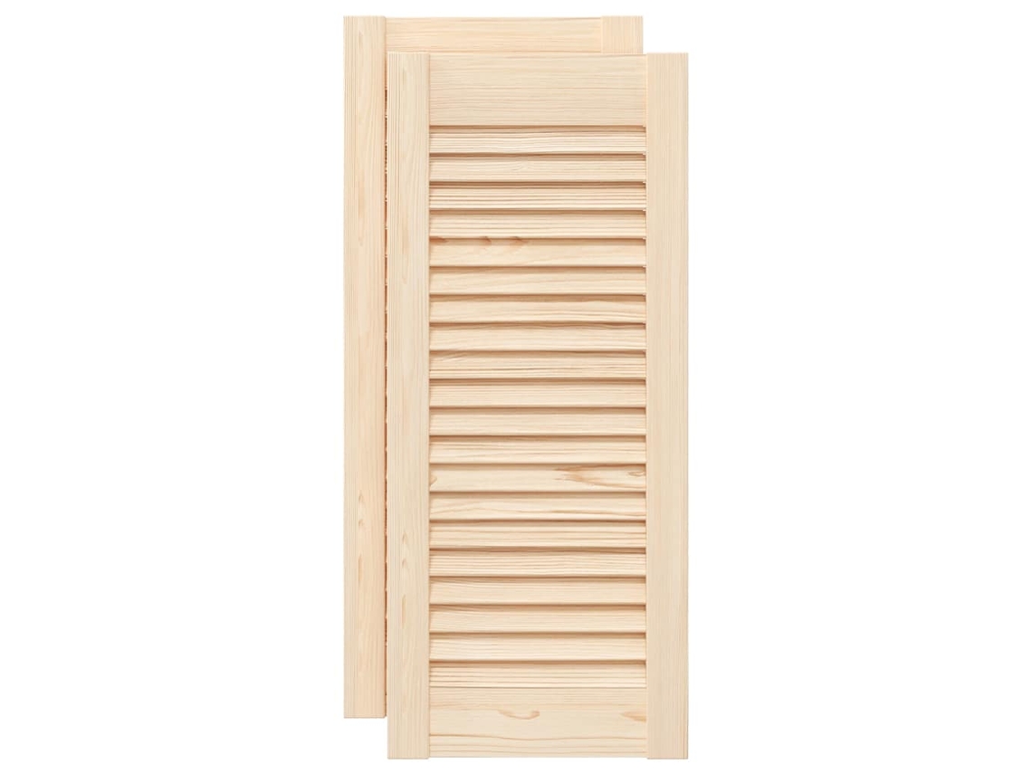 Portas de Armário 2 Pcs com Design de Persiana de Pinho MAISON EXCLUSIVE