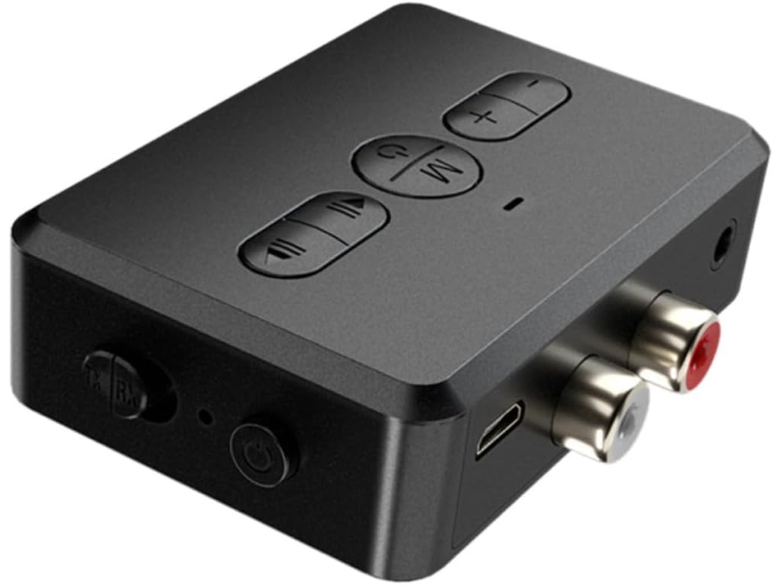 Transceptor De Áudio Sem Fio 5.0, Plástico Preto