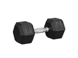 Manubrio Hexagonal 20kg em Aço e Borracha para Treino em Academia,casa e Escritório preto BTFORUS