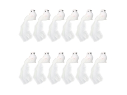 Conjunto de 12 Pássaros Brancos para Decoração LAXISCREED