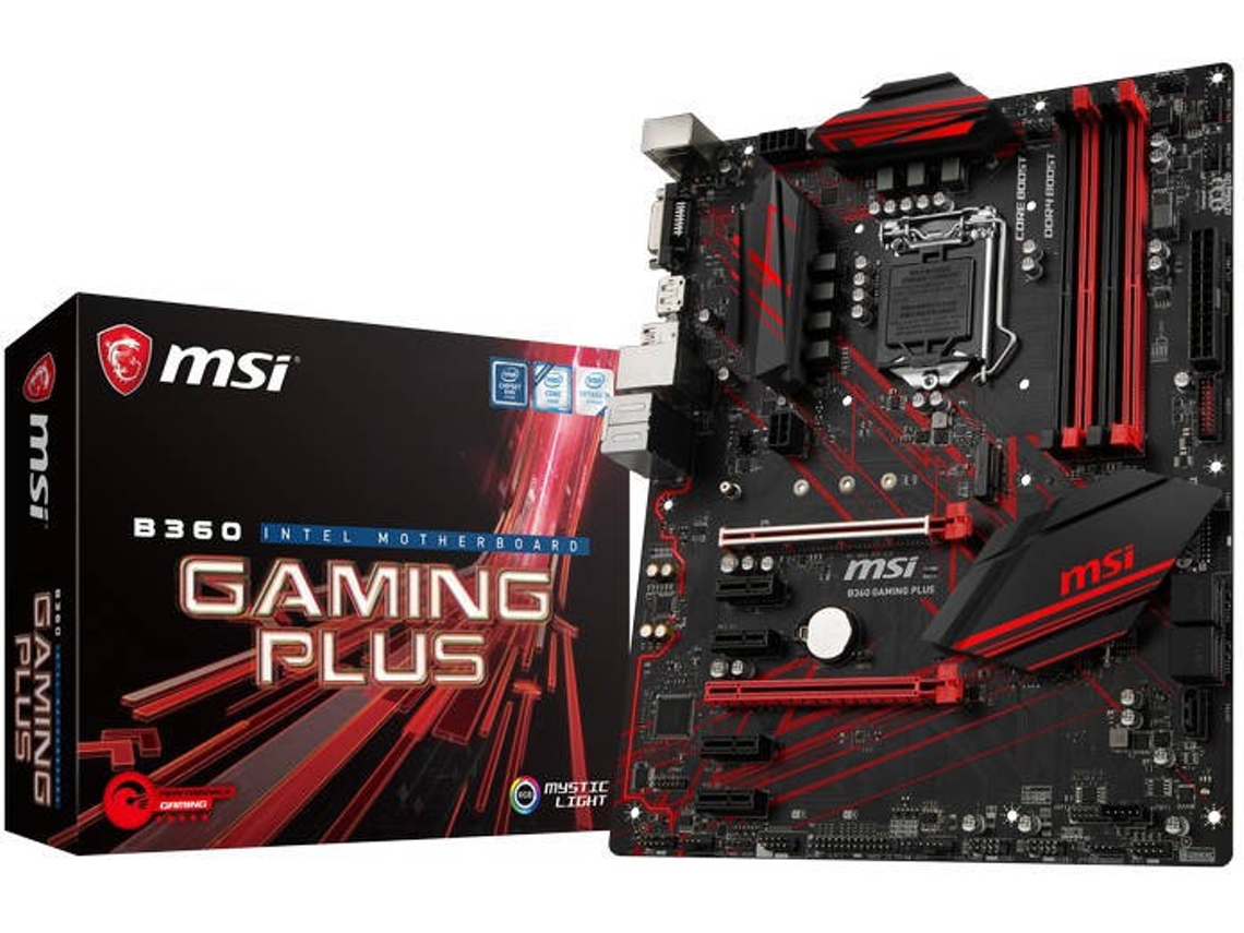 Motherboard MSI B360 Gaming Plus (Socket LGA 1151 - Intel B360 - ATX)