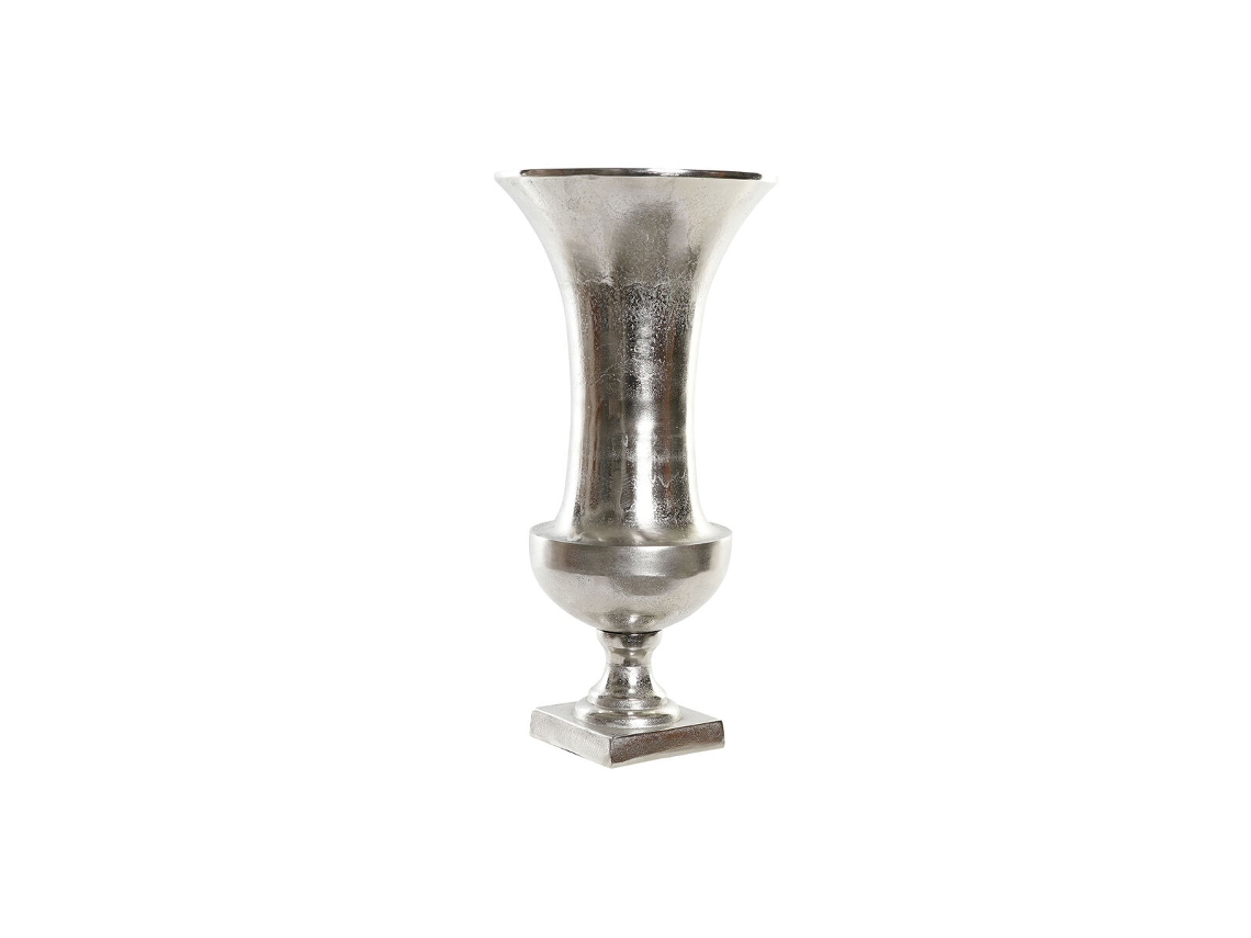 Vaso HOME ESPRIT Prateado Alumínio Moderno Copo 24 x 24 x 49 cm