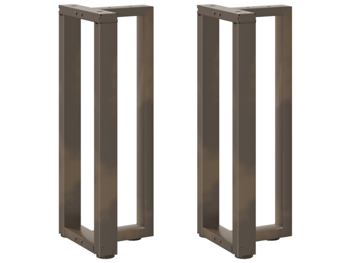 Vidaxl Pés De Mesa De Console Em Forma De T, 2 Peças, Preto, 25x28x(72-73) Cm, Aço
