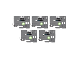 5 Peças De Cinta Etiquetadora 9mm Laminada Impermeável Para Pt D210 D200 H110 D400 Branco Sobre Preto