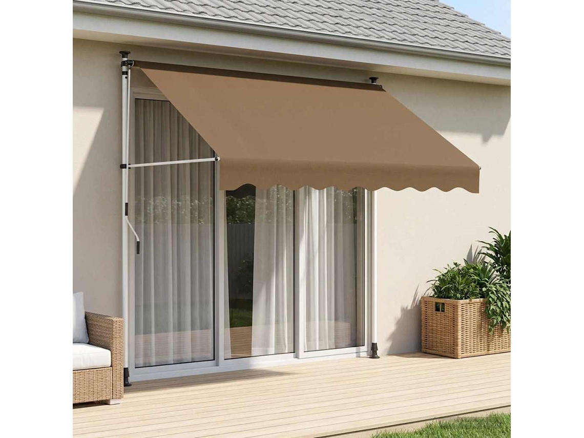 Vidaxl Toldo Retrátil Manual Bege 150 Cm
